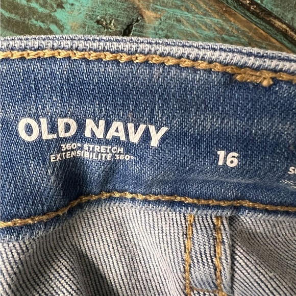 Old Navy Extra High Rise Rockstar Super Skinny Jeans Raw Hem Size 16 - Picture 7 of 10